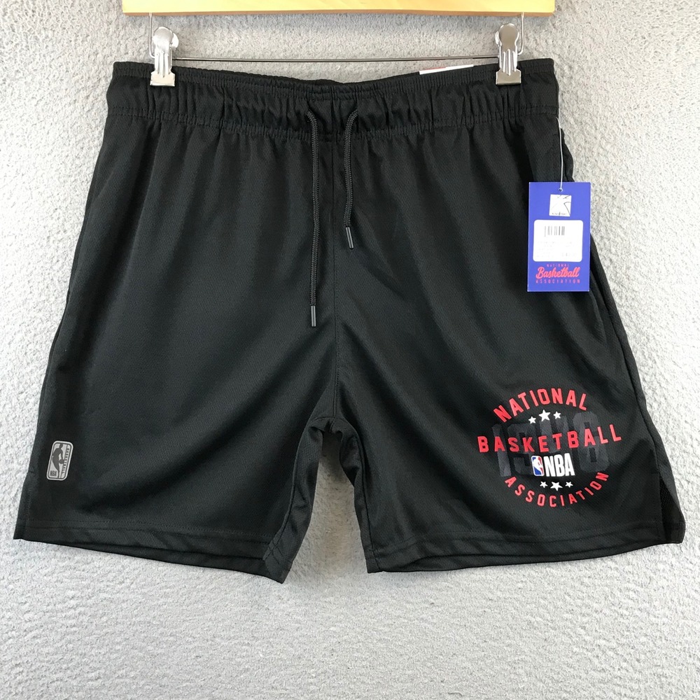 New NBA Classic Basketball Shorts Black Men's Size L Athletic Mesh Drawstring